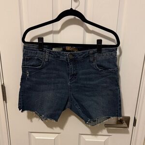Kut from the Kloth Distressed Blue Jean Shorts